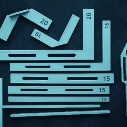 Kit de Réguas para Encadernação e Cartonagem Azul