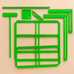 Kit de Réguas para Cartonagem em PLA Verde