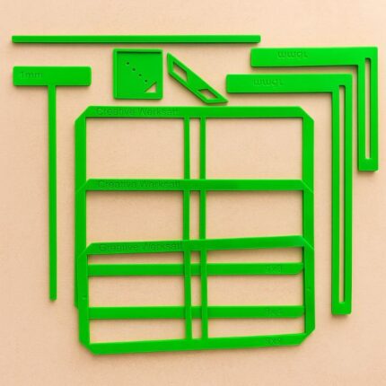 Kit de Réguas para Cartonagem em PLA Verde