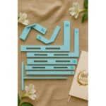 Kit de Réguas para Encadernação e Cartonagem Azul - Imagem 4