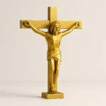 Crucifixo Jesus na Cruz 3D PLA Preto 17x11cm - Imagem 4